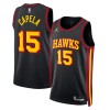 NBA Mænd Trøje Atlanta Hawks Clint Capela 15 2022-23 Jordan Statement Edition Sort Swingman